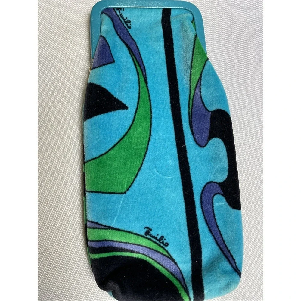 Vintage Pucci Velvet Eyeglass/Cigarette Case 60s Mod Groovy Kiss Lock